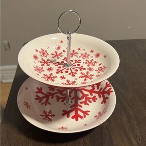 Hallmark Red and White Ceramic Stand Bottom Logo